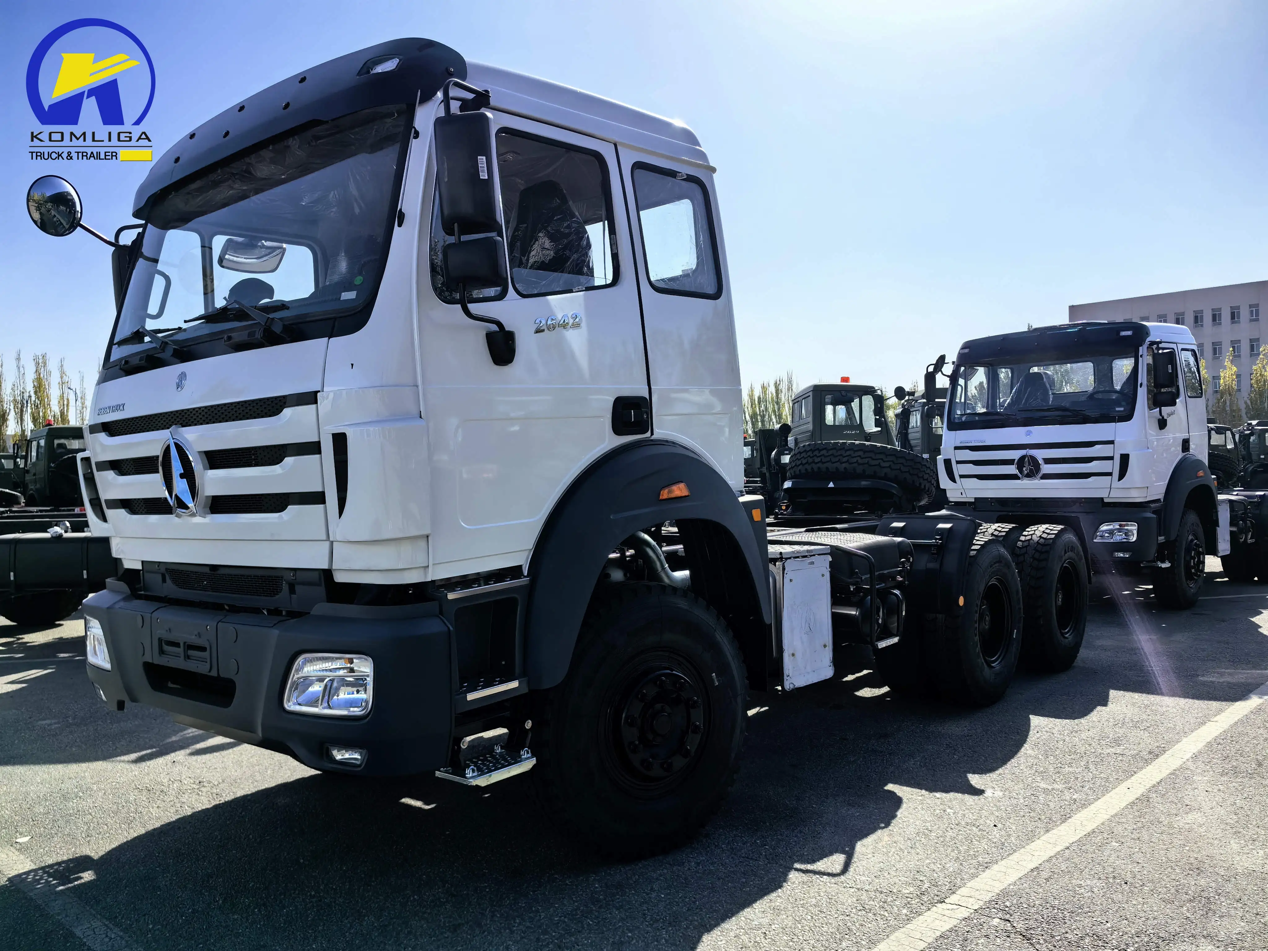 Beiben 6x4 6x6 380hp 420hp Tractor Truck Prime mover semi trailer truck head North Benz 10Wheels Towing Truck For Sale