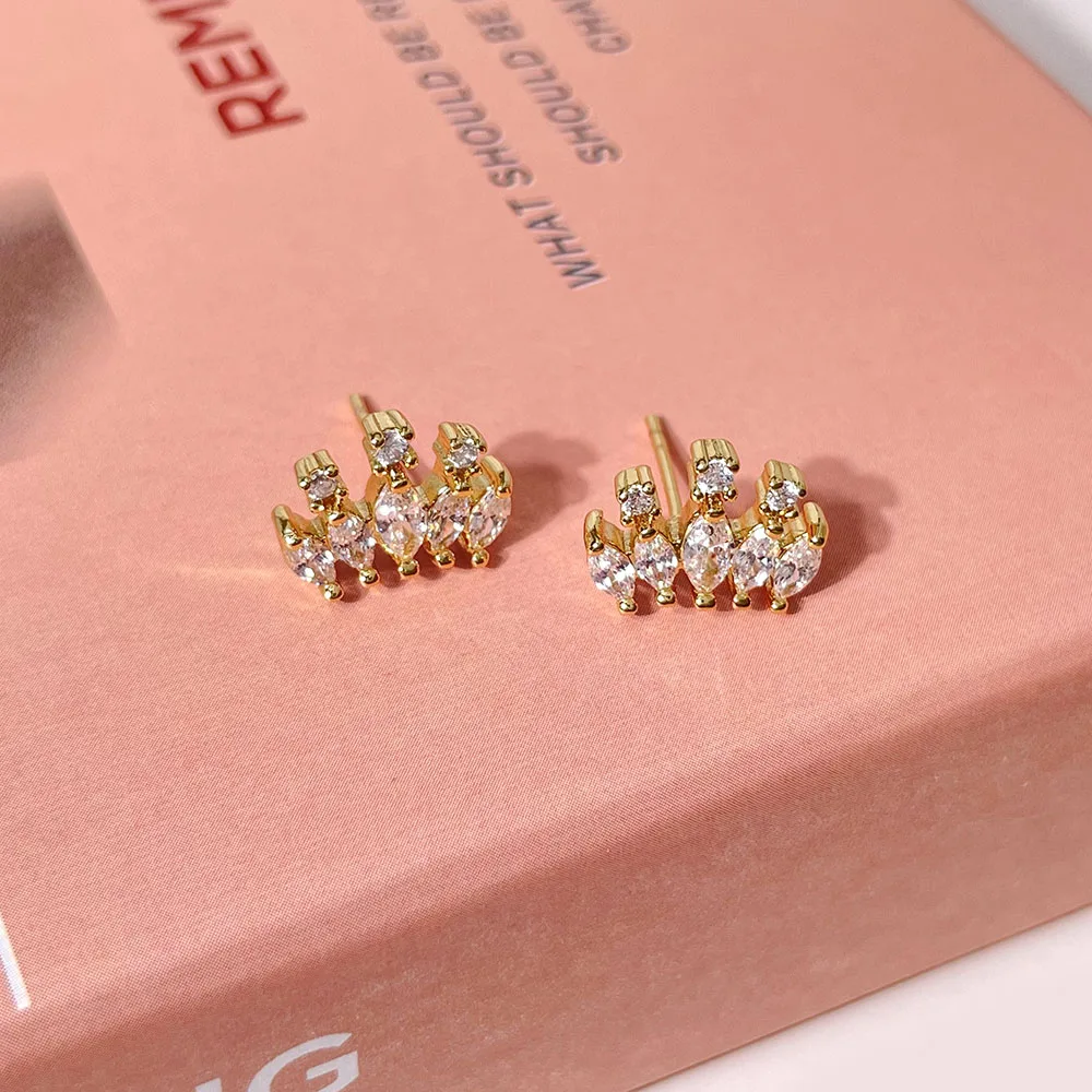 cz gems stoned smalls golds earrings