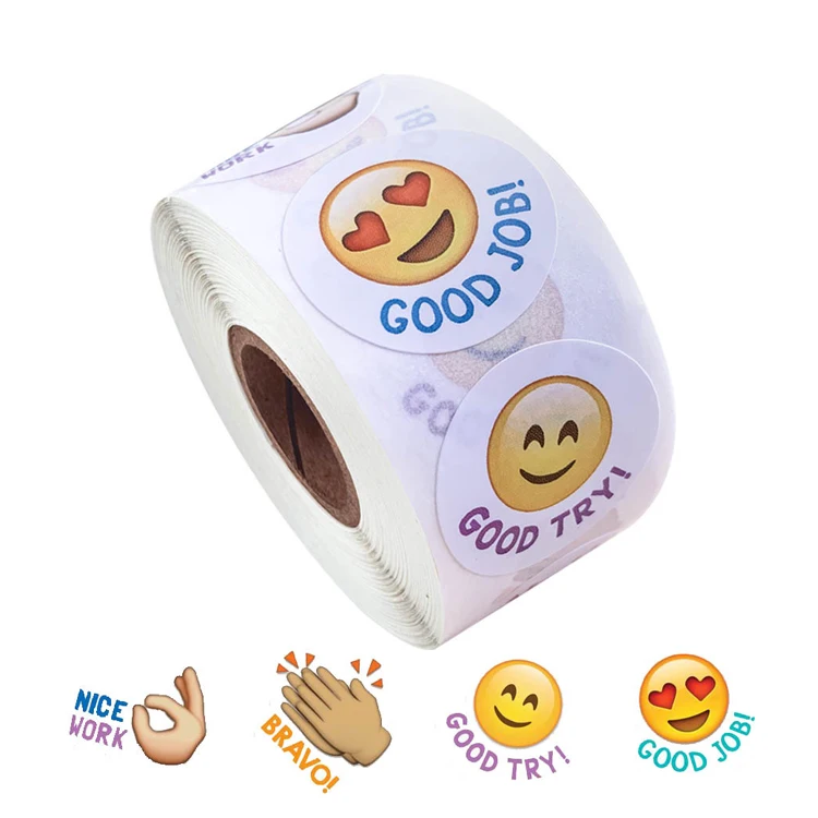 
Custom chemical adhesive label sticker roll No smoking printed label paper 