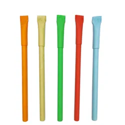 Экологичная шариковая ручка из переработанной крафт-бумаги, рекламная акция, нанесение логотипа на заказ, оптовая продажа