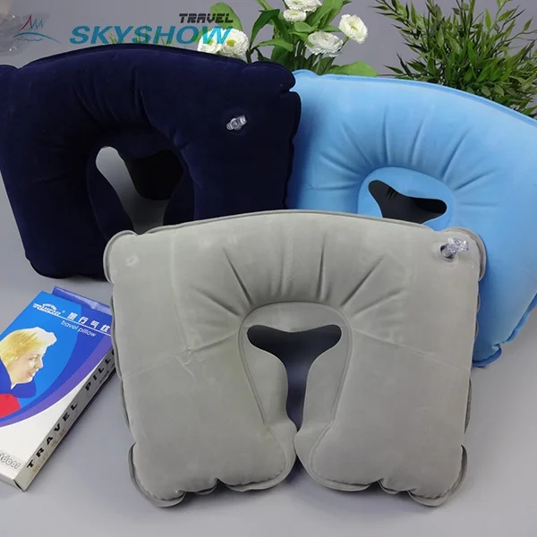 
Custom U Shape Pvc Inflatable Neck Pillow Set Air Filled Pillow 