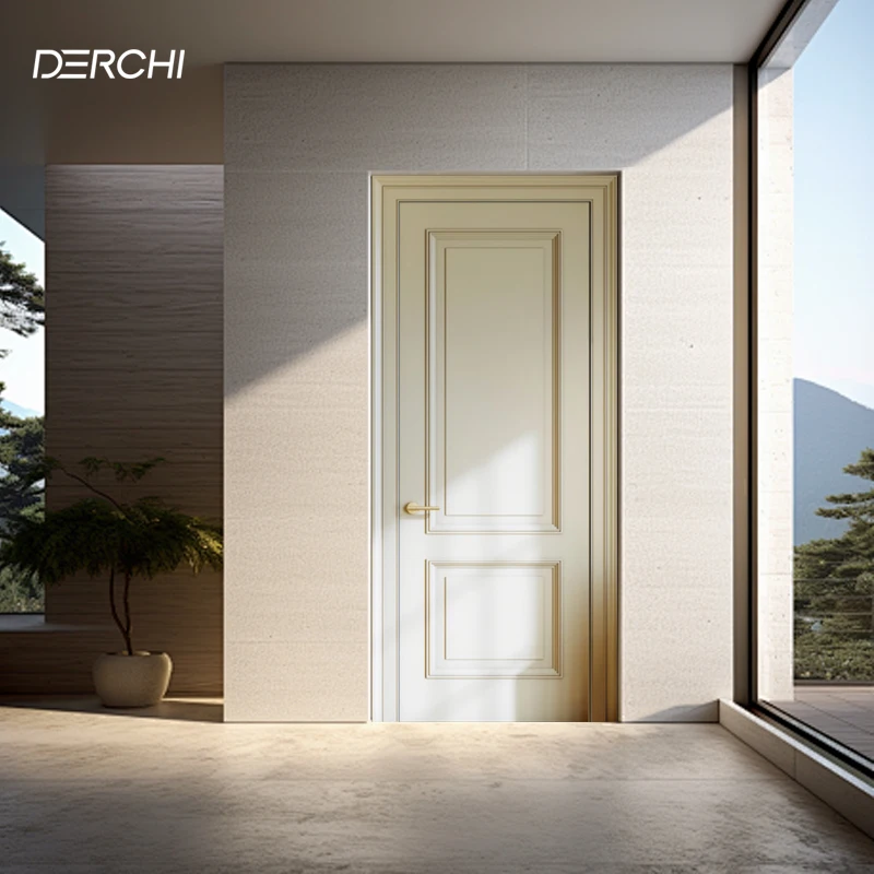 Wholesale Factory Price Minimalist Slab Customized Sound Proof Apartment Solid Wood Interior Door Mdf Pine Solid Slab Doors
