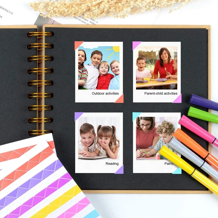 
Hot Sale Creative DIY Scrapbook Album,Baby Scrapbook Photo Album 40 hard black pages for Wedding Or Anniversary 