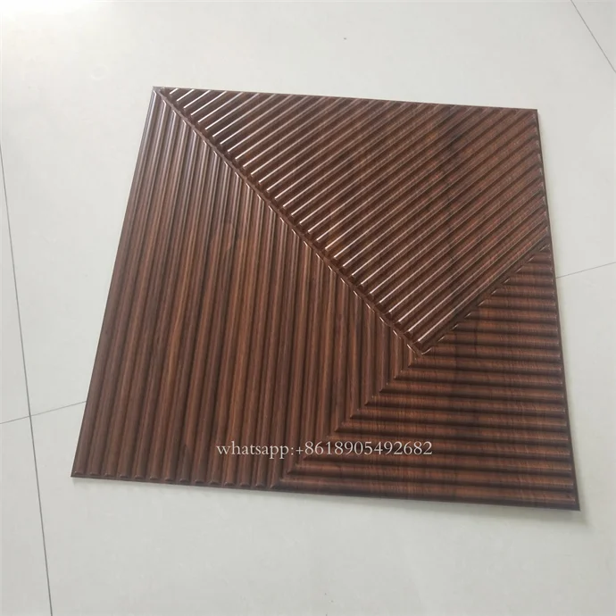 interior pvc wall panel 3d panels  ceiling  waterproof  wooden  board decorative