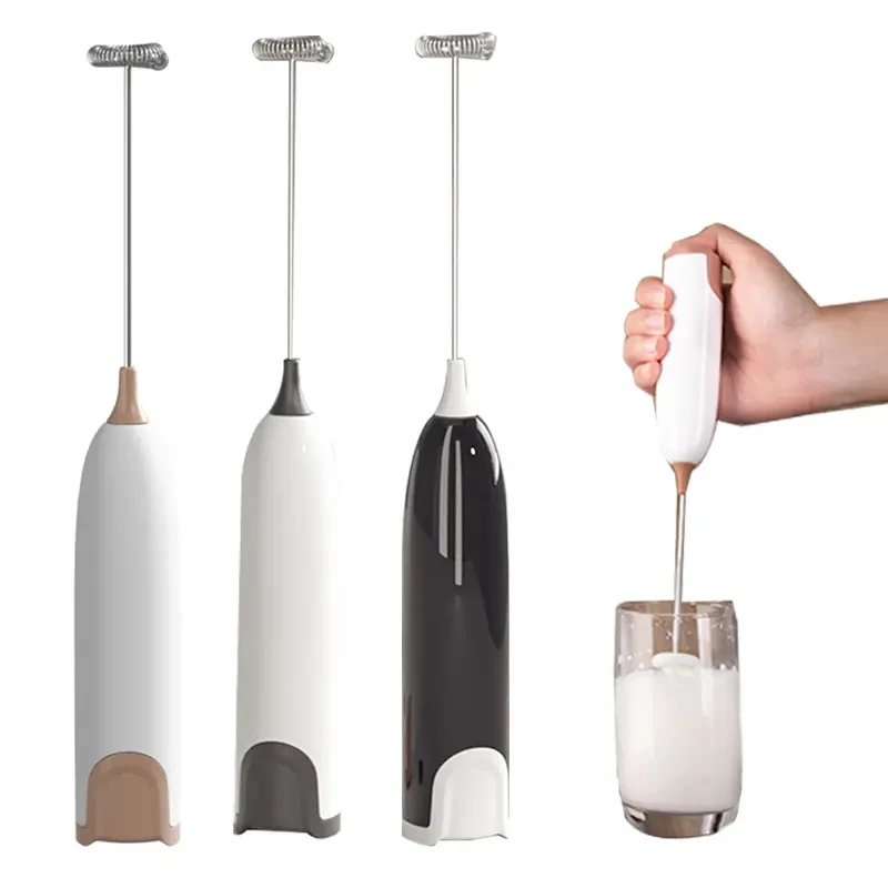 Electric Milk Frother Kitchen Drink Foamer Whisk Mixer Stirrer Coffee Cappuccino Creamer Whisk Frothy Blend Whisker Egg Beatery
