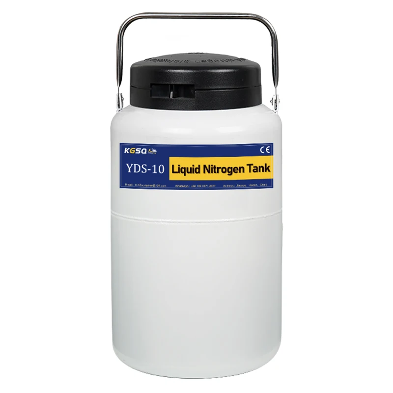 Cell storage cylinder Small aluminium tank cryogenic bull semen container 10L liquid nitrogen dewar