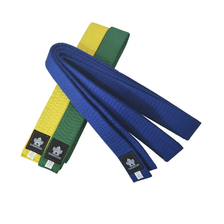 Wholesale sale multicolor 100% cotton bjj judo karate rank belt karate black belts