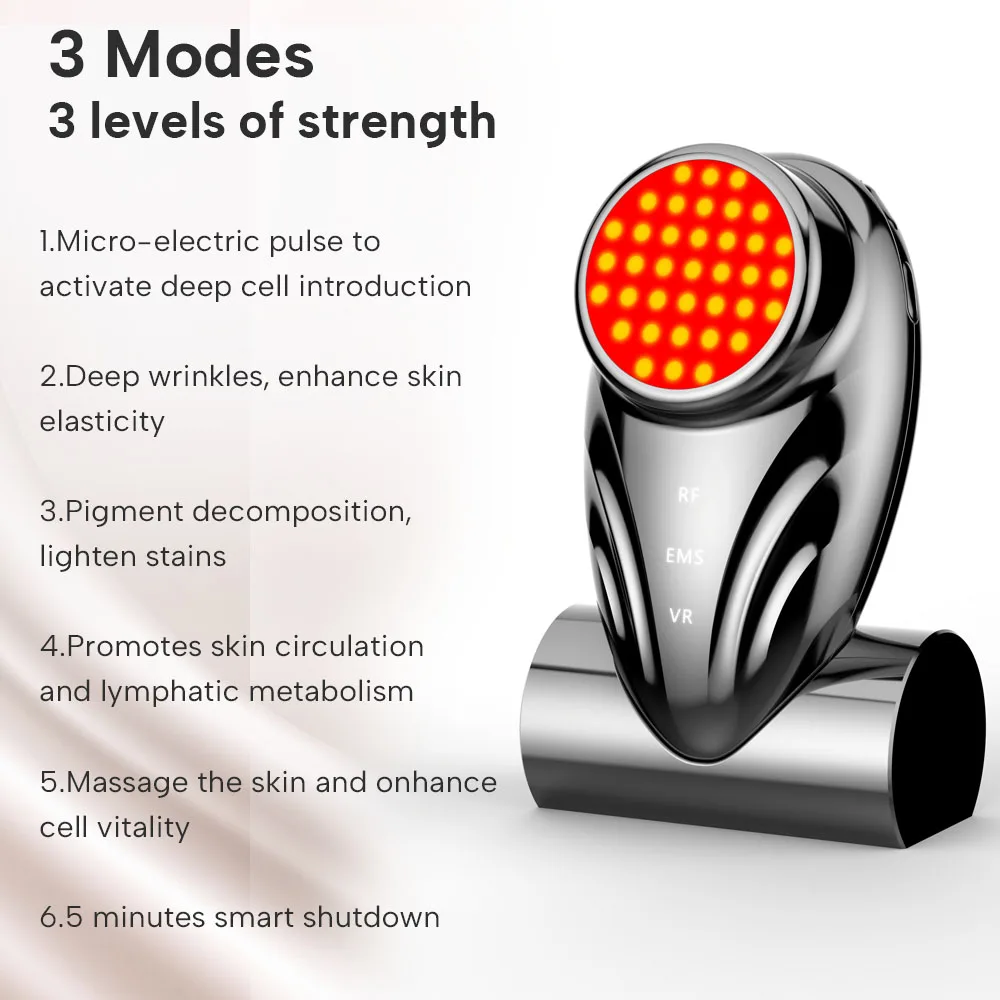 High quality rf 3-in-1 face slimming Red light Eye Beauty Device Personal skincare Radio Frequency Face Lift Machine