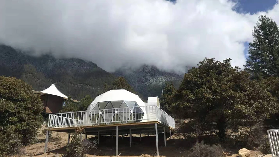 High-End Event Space with Transparent Roof and Weatherproof PVC for Restaurants and Luxury Coffee Lounges Dome Tent