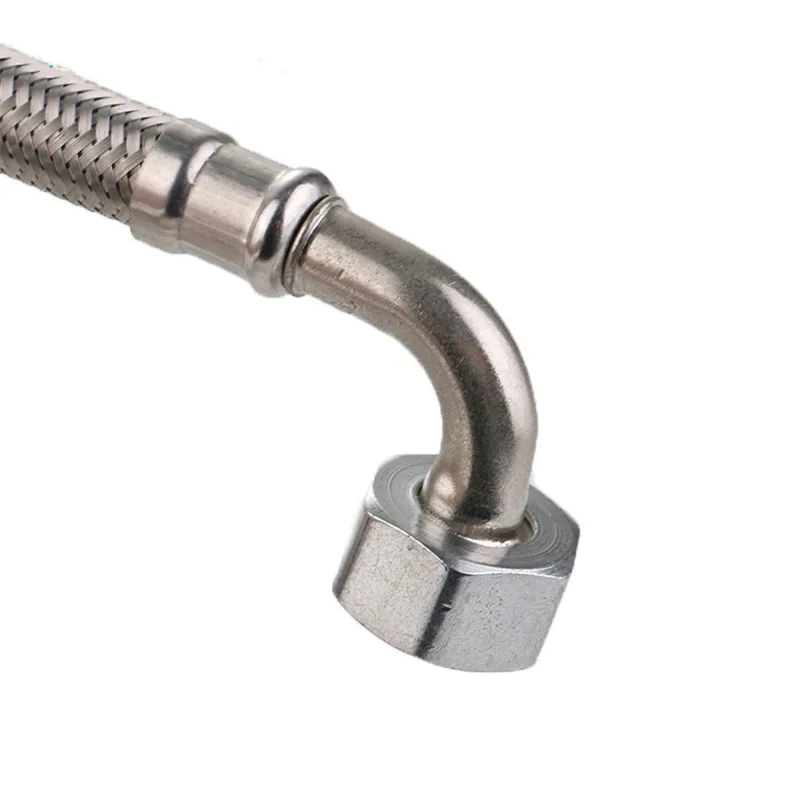 Shower Pipe 12inch Valve 202 SUS304 Stainless Steel Plumbing Hose Braided Explosion Proof Metal Flexible Hose