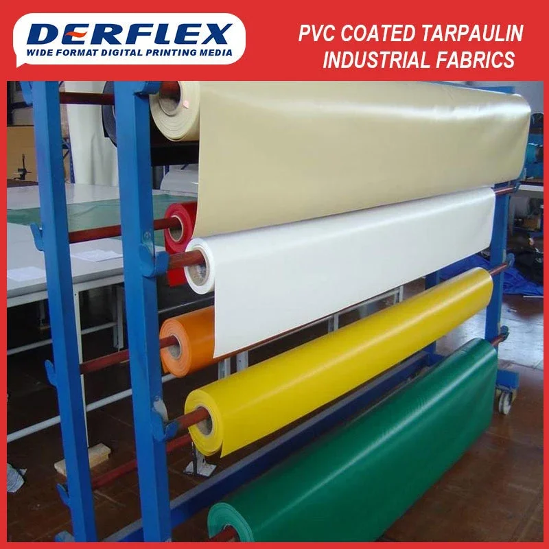 Heavy Duty Reinforced 1000d 18oz Coated Textiles Fabric 650gsm Polyester Waterproof PVC Tarpaulin