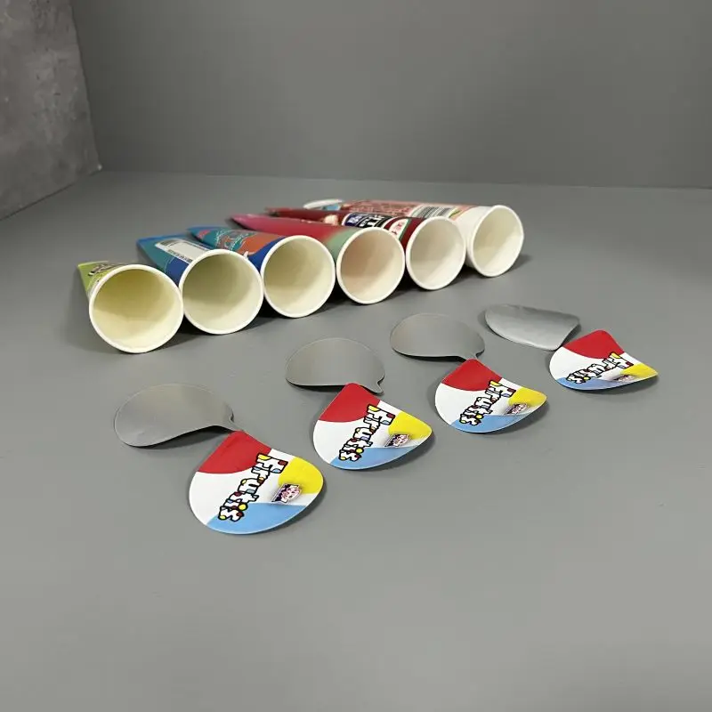 Customized design logo disposable jelly calippo ice cream squeeze paper cup tube packaging cone