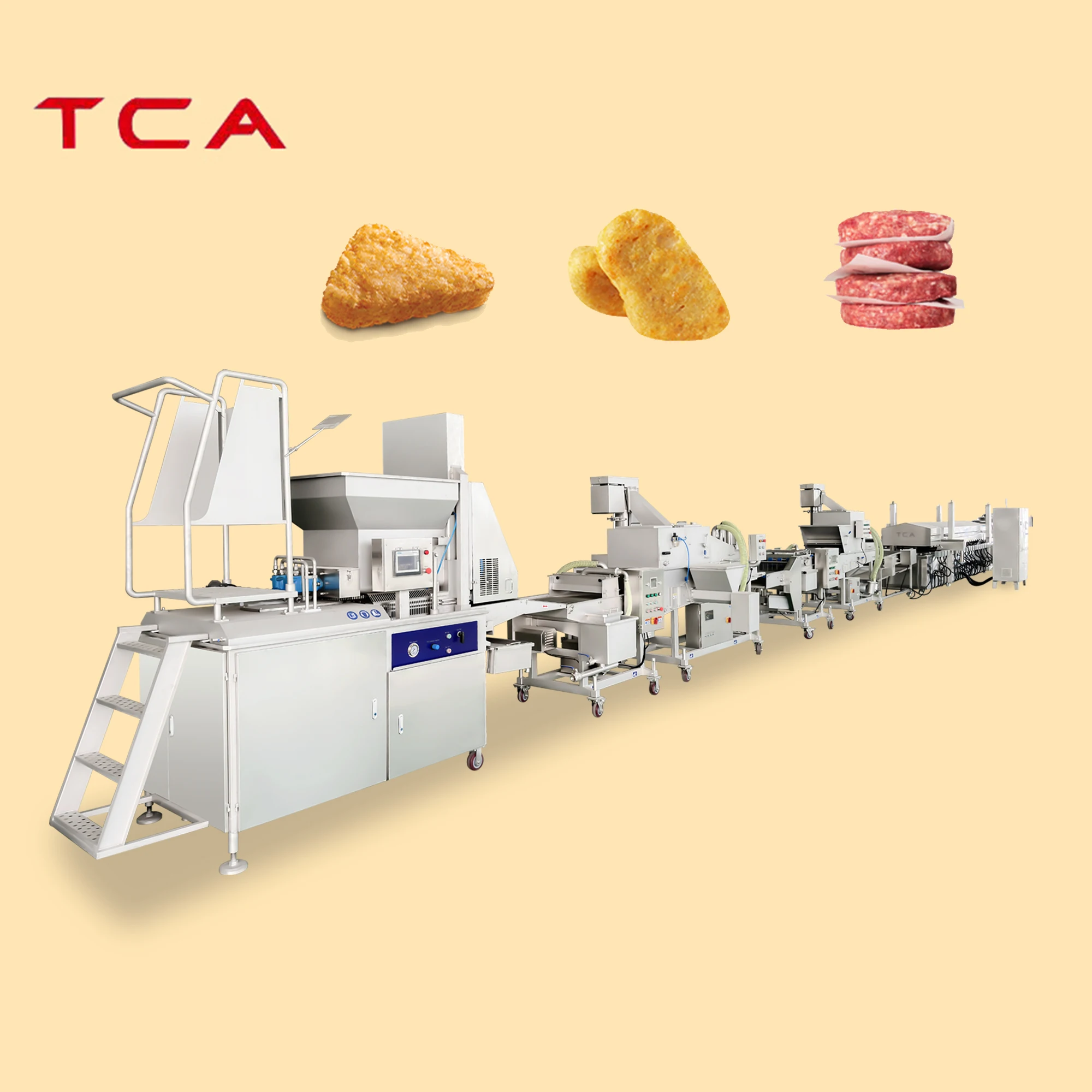 small automatic burger chicken nuggets production line chicken nuggets making machine