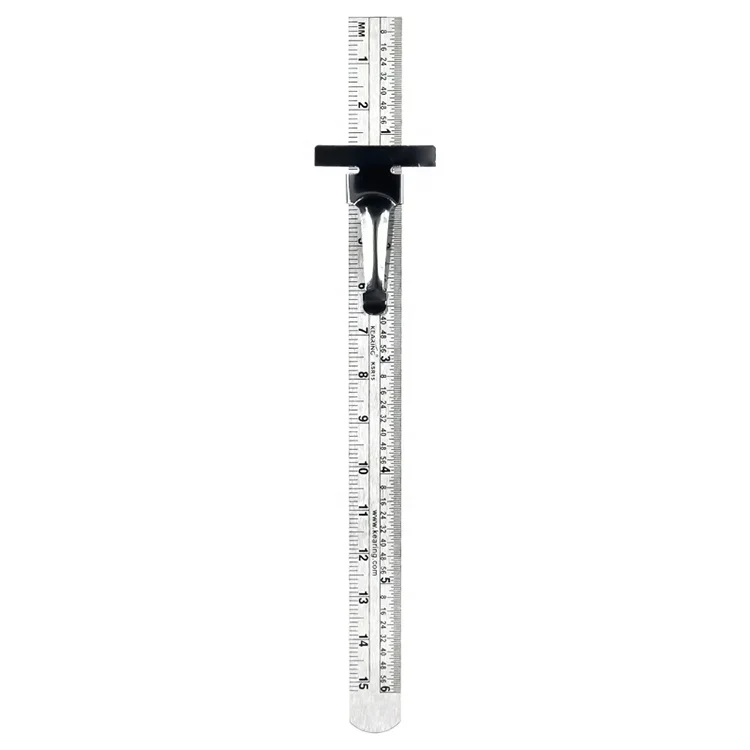 6 Inch & 15 cm Metal Sliding Clip Depth Gauge for Depth Measuring  #KSR15