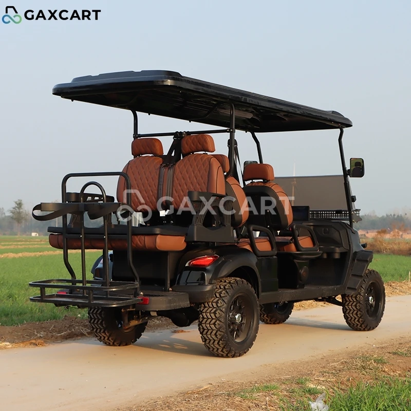 4 2seats golf cart electric 48v with cooler flat bed portable for selling autonomous driving