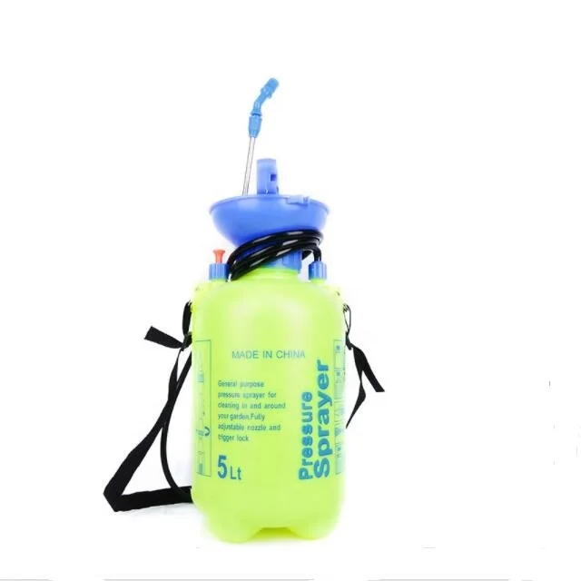 portable 5L water tank plastic sprayer hand pump garden sprayer with shoulder strap