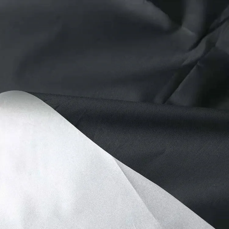 210d waterproof oxford polyester taffeta silver coated car cover fabric silver coated polyester emf shielding silver fabric