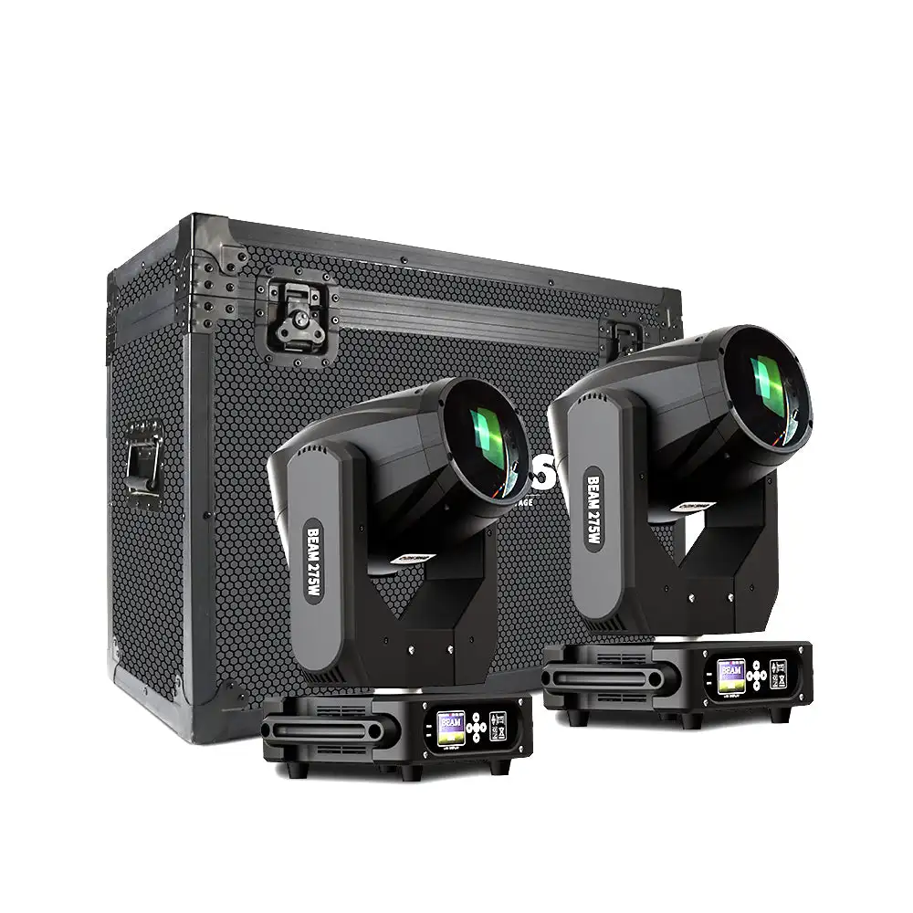 Shehds Beam 275 Double Prism 275W 10r Sharpy Light Moving Head Professional Stage Lighting with Flight Case