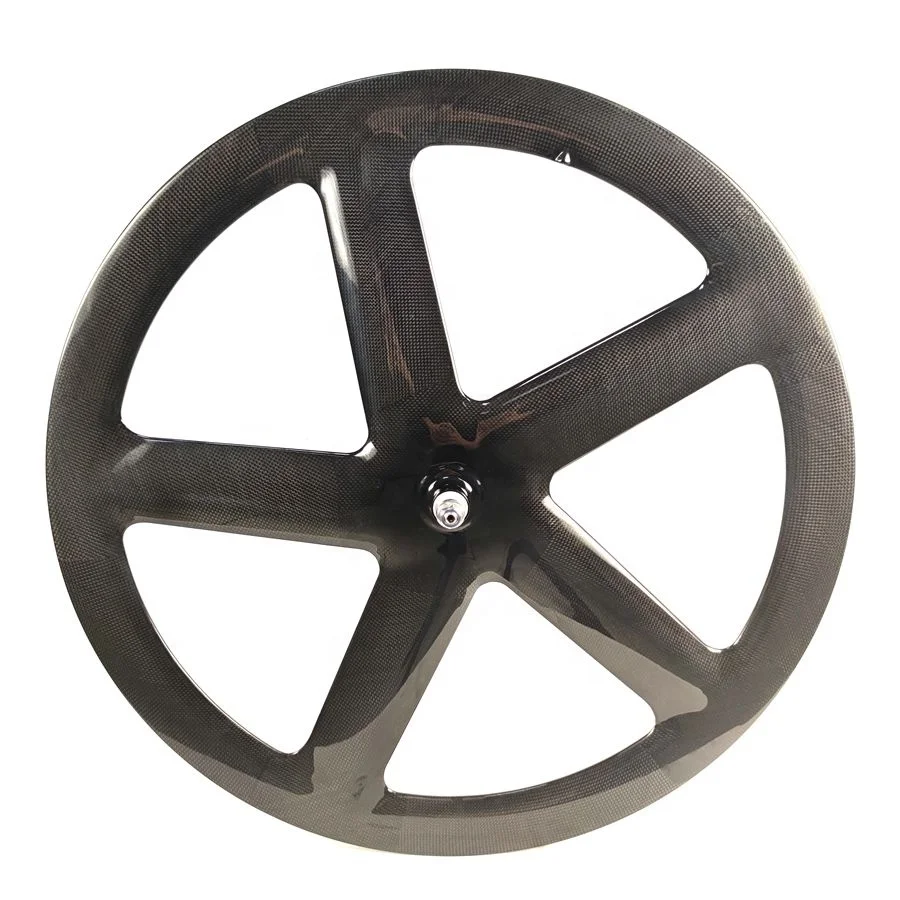 55MM Height Five 5 Spoke Carbon  Fiver Wheel Tubular Clincher 700C Carbon Track Wheel