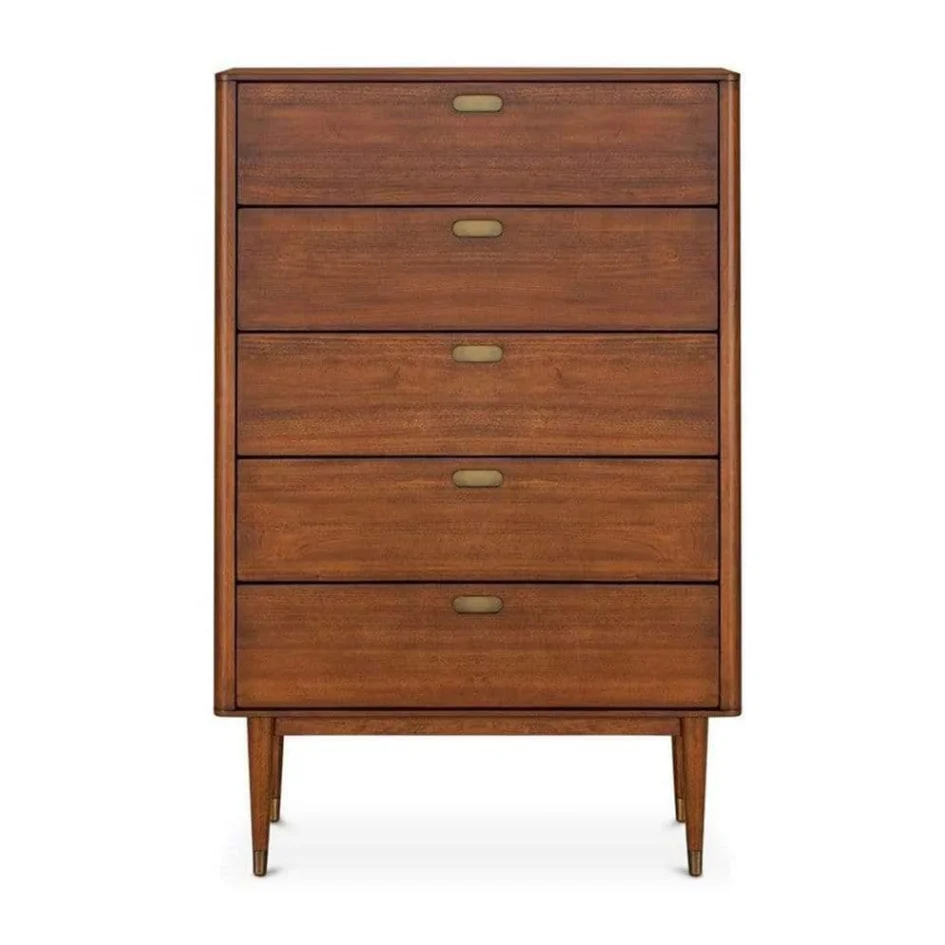 America wooden walnut mid century bedroom furniture dressing table vanity chest of drawers vintage dresser for bed room