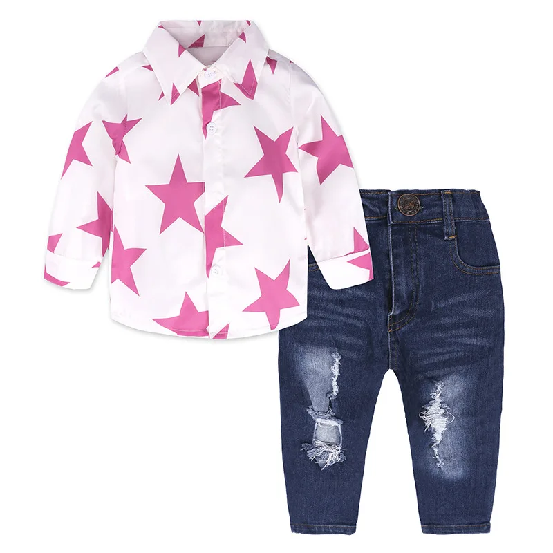 Hot selling new design spring autumn fashion long sleeve wholesale casual clothing sets kids children teen clothes for girls