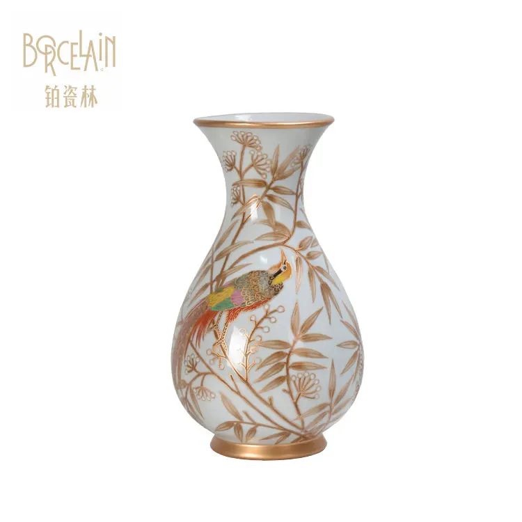China retro living room new modern luxury ceramic wedding decoration elegant luxury flower vase