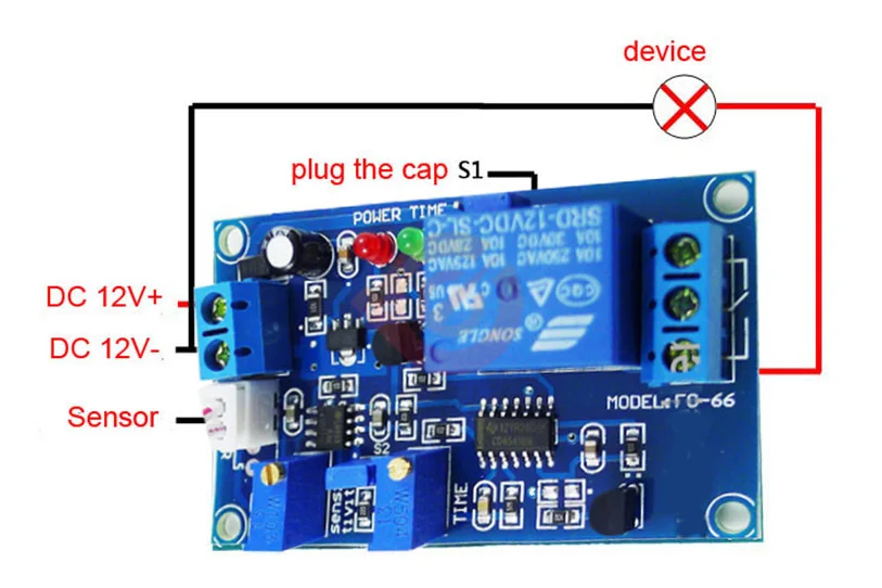 DC 12V Photorelay Automatic adjustable timing control switch LDR Photoresistor Relay Module Light Photoswitch Sensor Switch