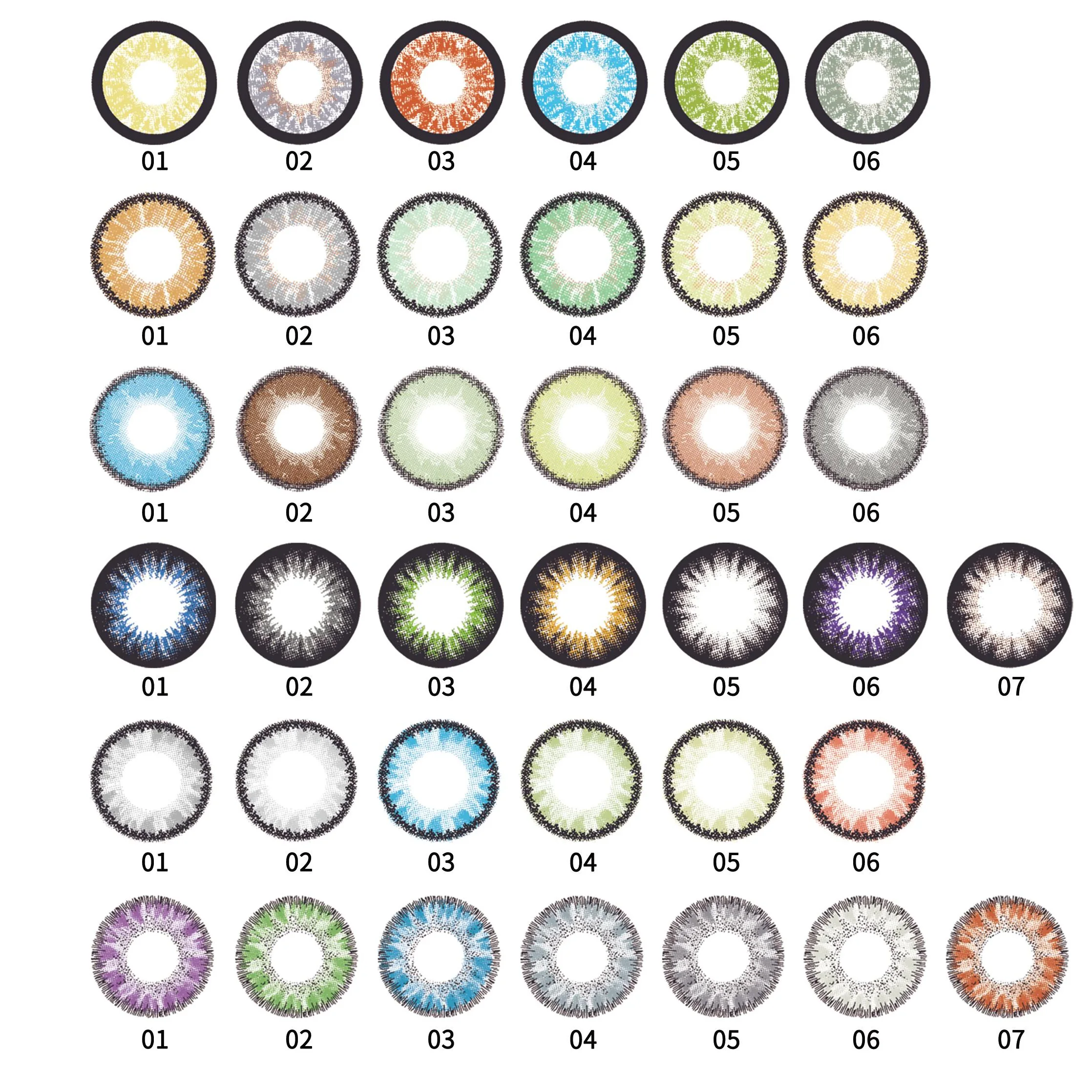 TX BIg Sale one dollar Yearly Colored Lenses Halloween Soft Contact Lenses Natural Soft Color Contact Lenses