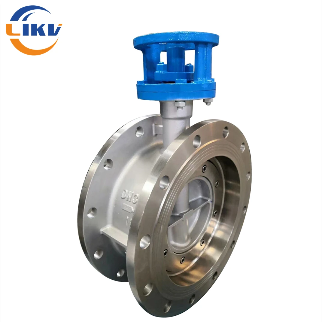 150lb Double Flanged Triple Eccentric Sanitary Cf8 Metal Seat Butterfly Valve API609 Standard