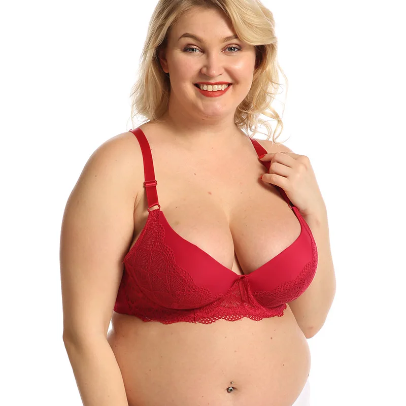 E Cup New Arrival Plus Size 40-50E Women Lace Bra Beautiful back Comfortable Bra Women Plus Size