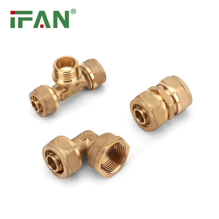 IFAN ISO 21003 Brass Pipe Fittings 1/2 3/4 1 Inch Female Male Thread Coupling Elbow Tee PEX Fittings