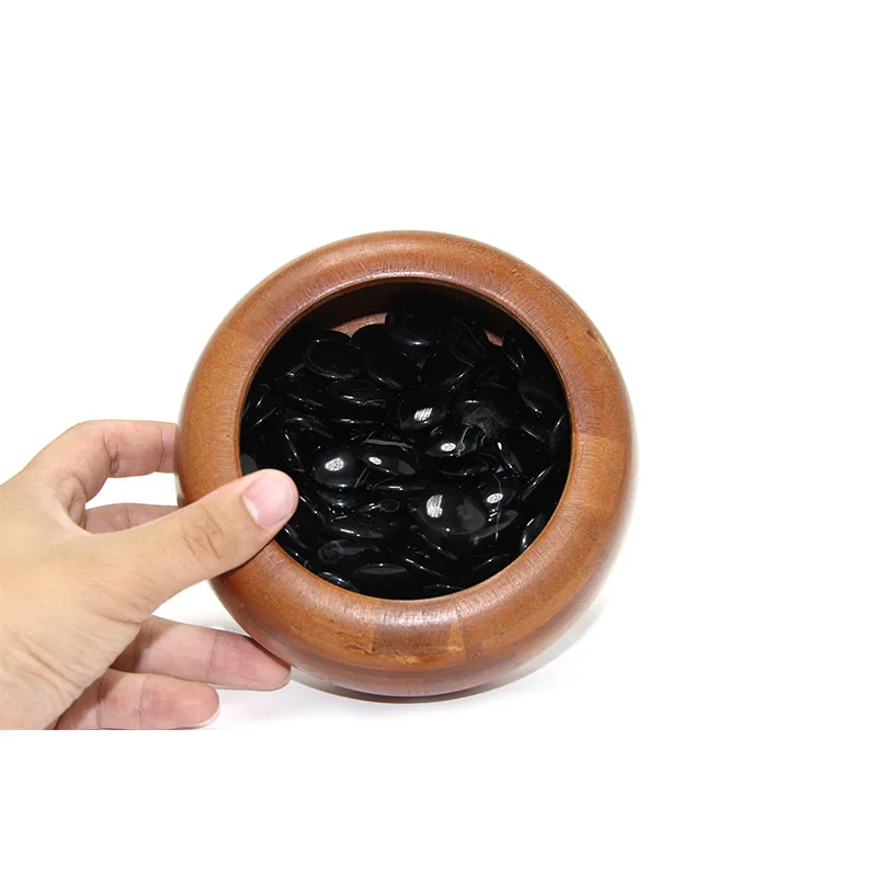 High quality natural jade crystal white and black agate go weiqi go board tablero baduk