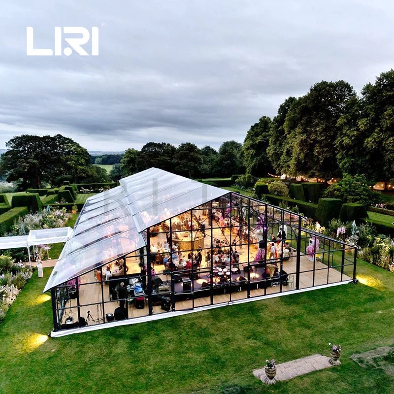 Алюминиевые прозрачные праздничные роскошные свадебные оранжерейные шатры для 500 человек