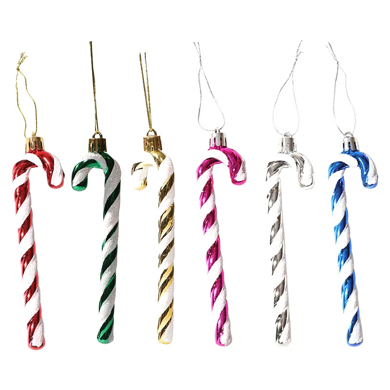 Christmas Decorations Plastic Candy Pendant Christmas Tree Plastic Cane Decoration Christmas Home Pendant