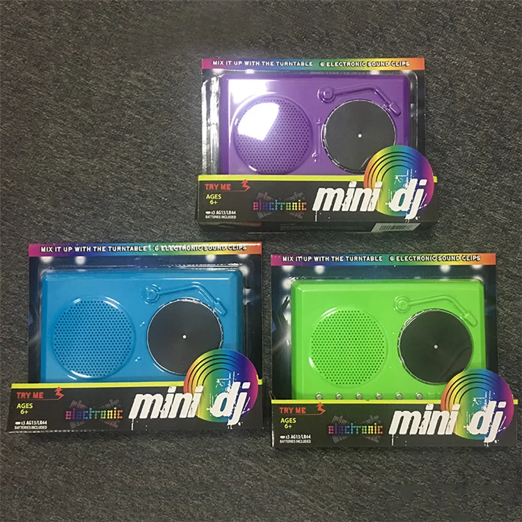 fashion design mini DJ colorful plastic electric children musical toys box custom song music box