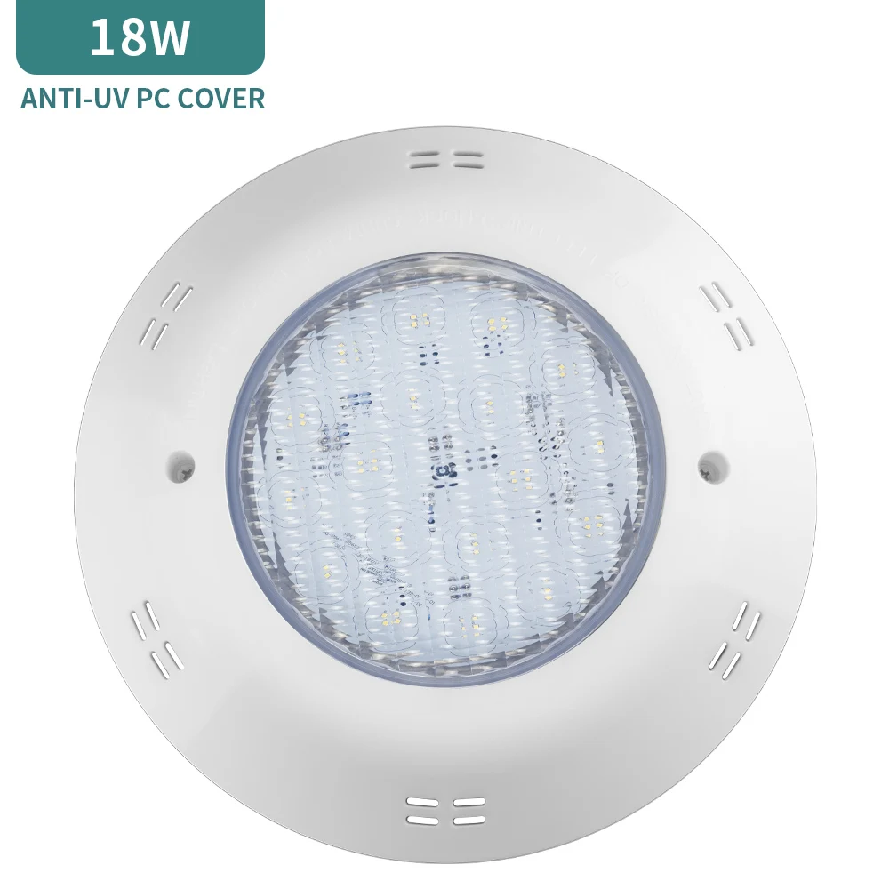 IP68 waterproof 18W 12V single color concrete surface mounted led pool light bulb LED inground pool light