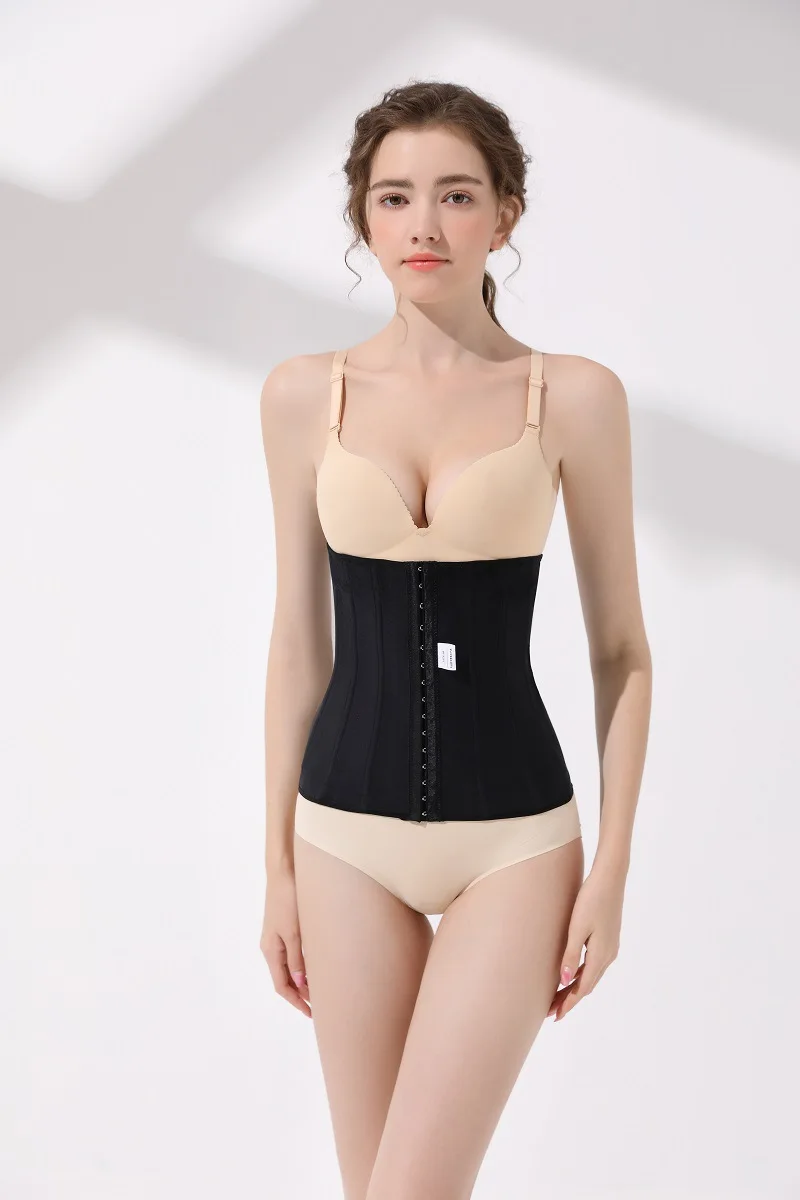 Post Surgery Double Layers 9 Pcs Steel Bones Firm Strong Compression Post Partum Tummy Control Shaping Waist Trainer Shapers