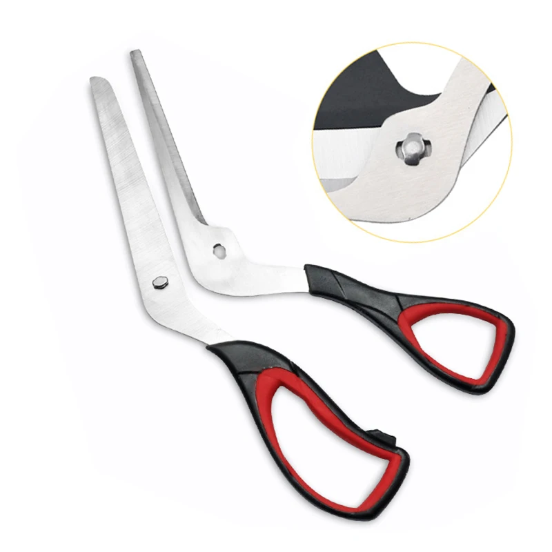Removable Stainless Steel Pizza Scissors Slicer with Wide Blade Sharp and Blunt Tips Smooth Edge for Cutting Pizza and Dough
