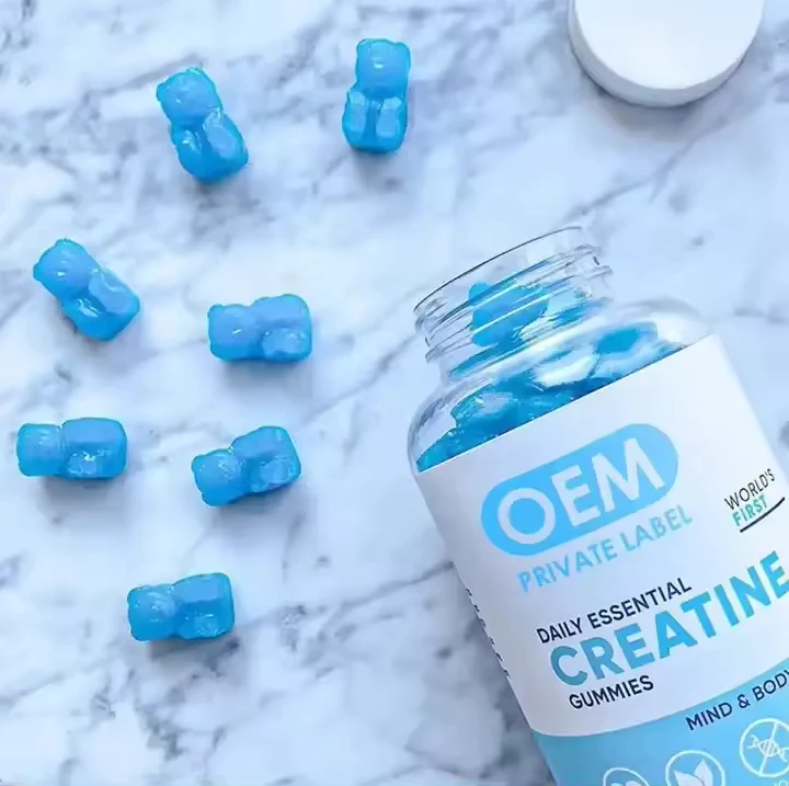 Hot sales OEM Natural fruit flavored vegetarian creatine monohydrate gummies creatine supplement