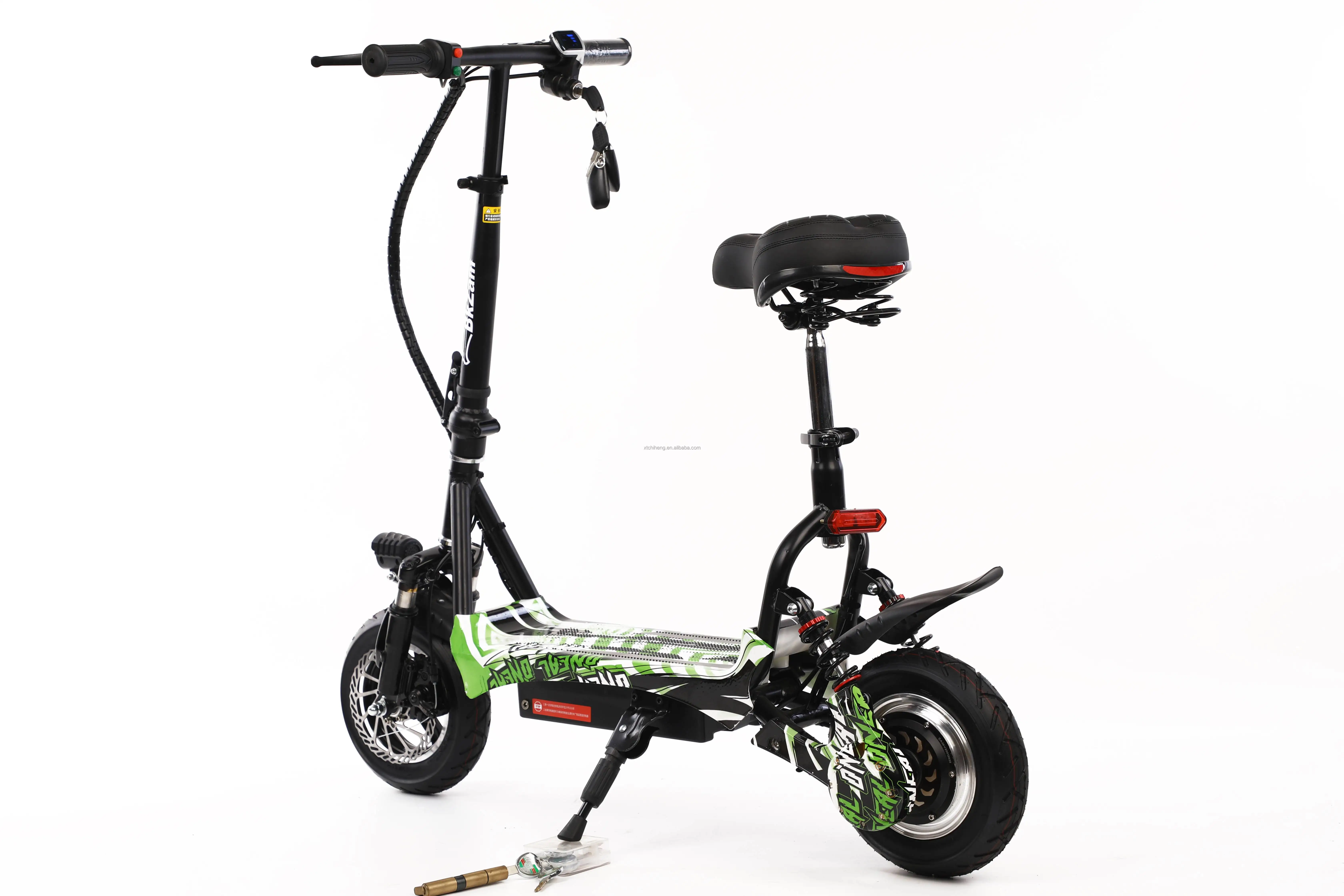 Off On Road Fast 2 Wheel Fold Able Long Range 10 Inch 500 Watt Cheap Electric Motor Scooter With Seat