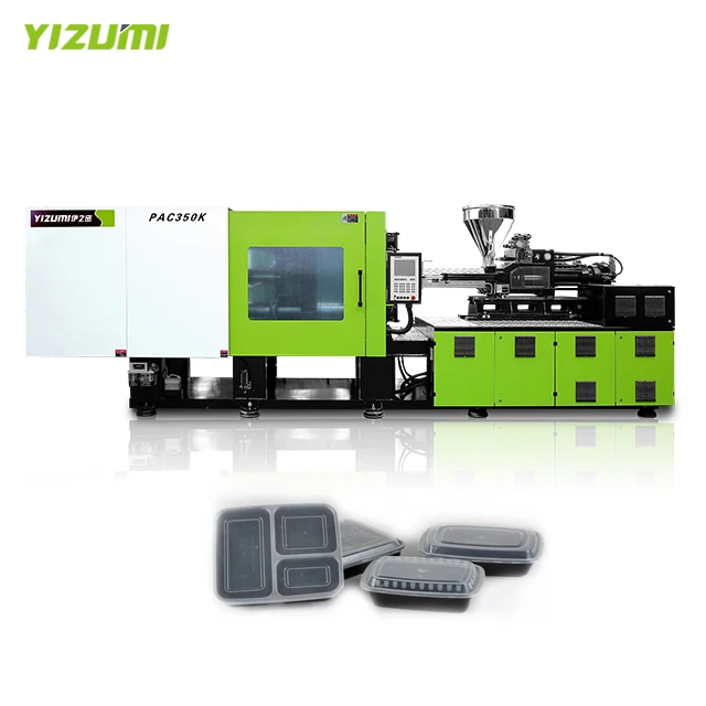 Plastic Beverage Container Making Machine YIZUMI Plastic Injector IML In Mold Labeling Injection Molding Machine PAC350K