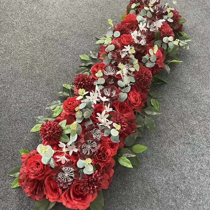 Wholesale 1 m Wedding Decor Flower Artificial White Rose Table Bouquet Artificial Plants Artificial Flower for Wedding