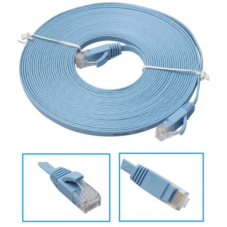 Бесплатный образец плоского сетевого кабеля Cat5e/CAT6/Cat7 RJ45 Ethernet ультратонкий соединительный