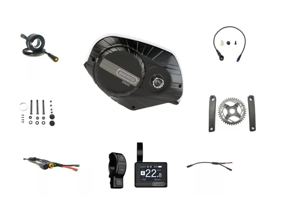 Bafang 120N.m torque M600 MID DRIVE motor kit system 48V 500W G521 e bike conversion kit for MTB