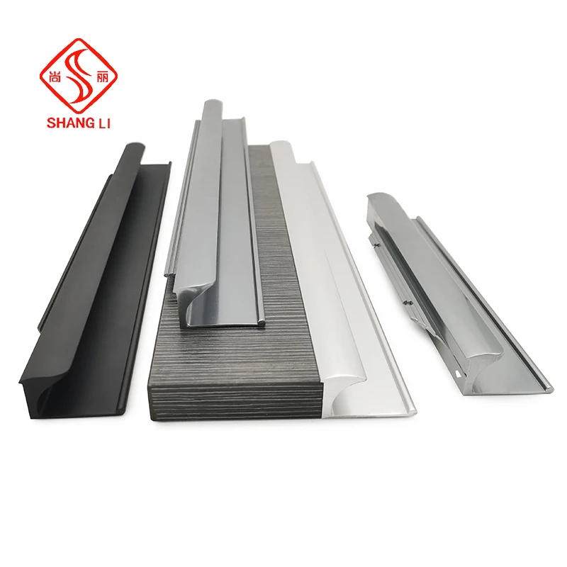 Modern Bedroom Furniture Door Pulls Black Gold Silver Drawer Kitchen Cabinet Handles Wardrobe Cupboard Handle Metal Part