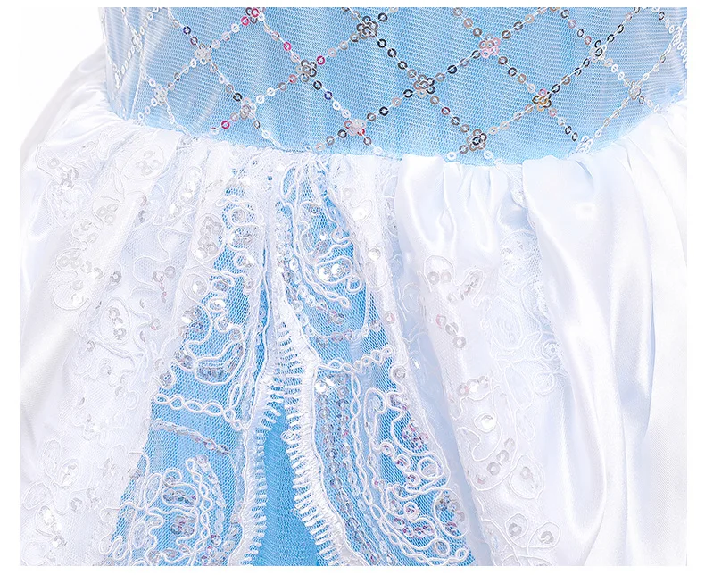 MQATZ New Dress puff sleeve girls dress Net yarn Long wedding party gown BX0802