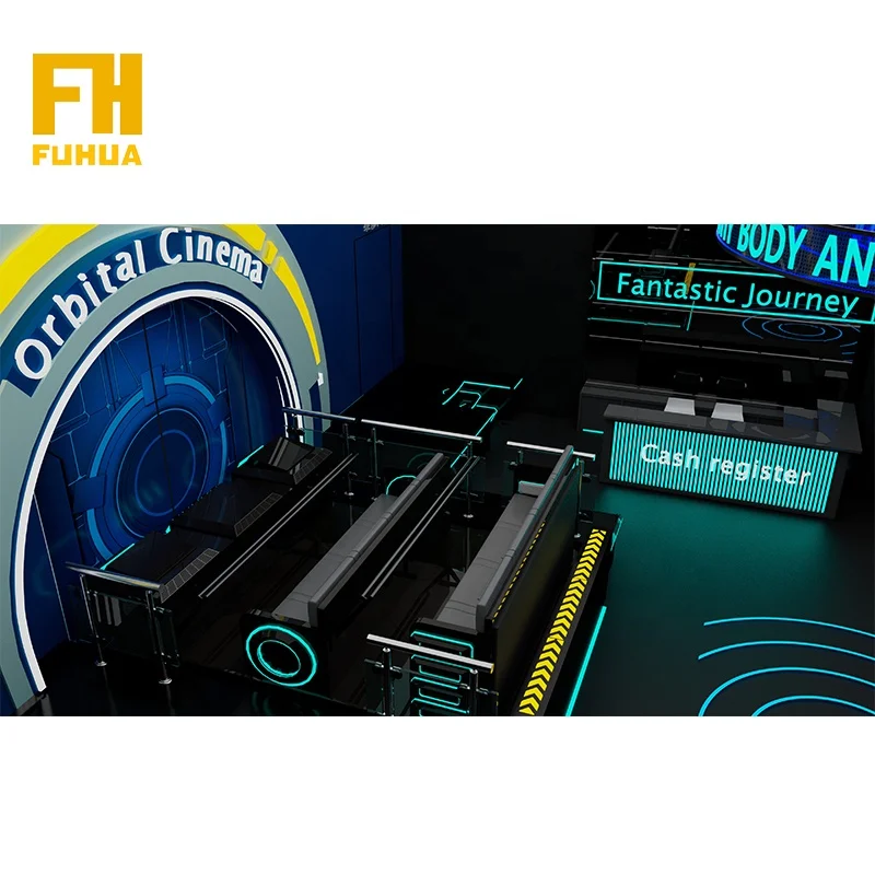 Virtual Park 3d 5d 7d 9d Immersive Experience Orbital Cinema 6DOF Motion Platform 3d Naked Eye Arc Screen Track Cinema