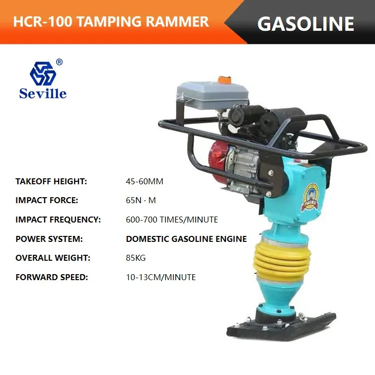 Seville Hot Sale New Gasoline Power Jumping Jack Compactor Tamper Vibrating Tamping Rammer Price Made in China