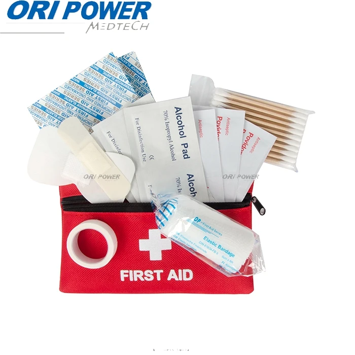 oripower hot selling mini medical emergency first aid kit set with device emergency promotion first aid bag