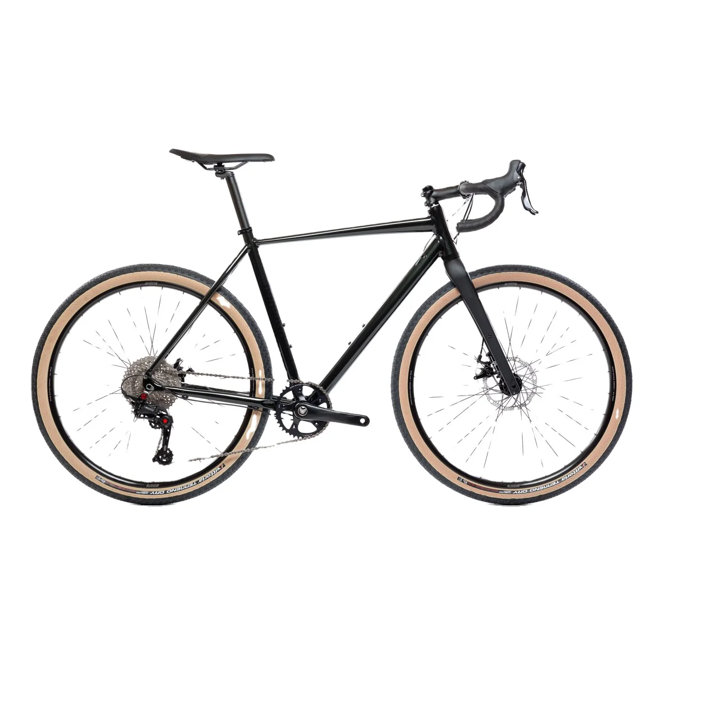 Outdoor Sports 700c Road Bike with 12-Speed Aluminum Alloy Fork and Ordinary Pedal Bicycles Tire Gravel Bike